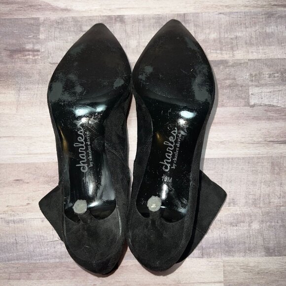 Charles by Charles David Womens Black Ankle Boots Size 10M Heeled Pointed Toe - Picture 7 of 12